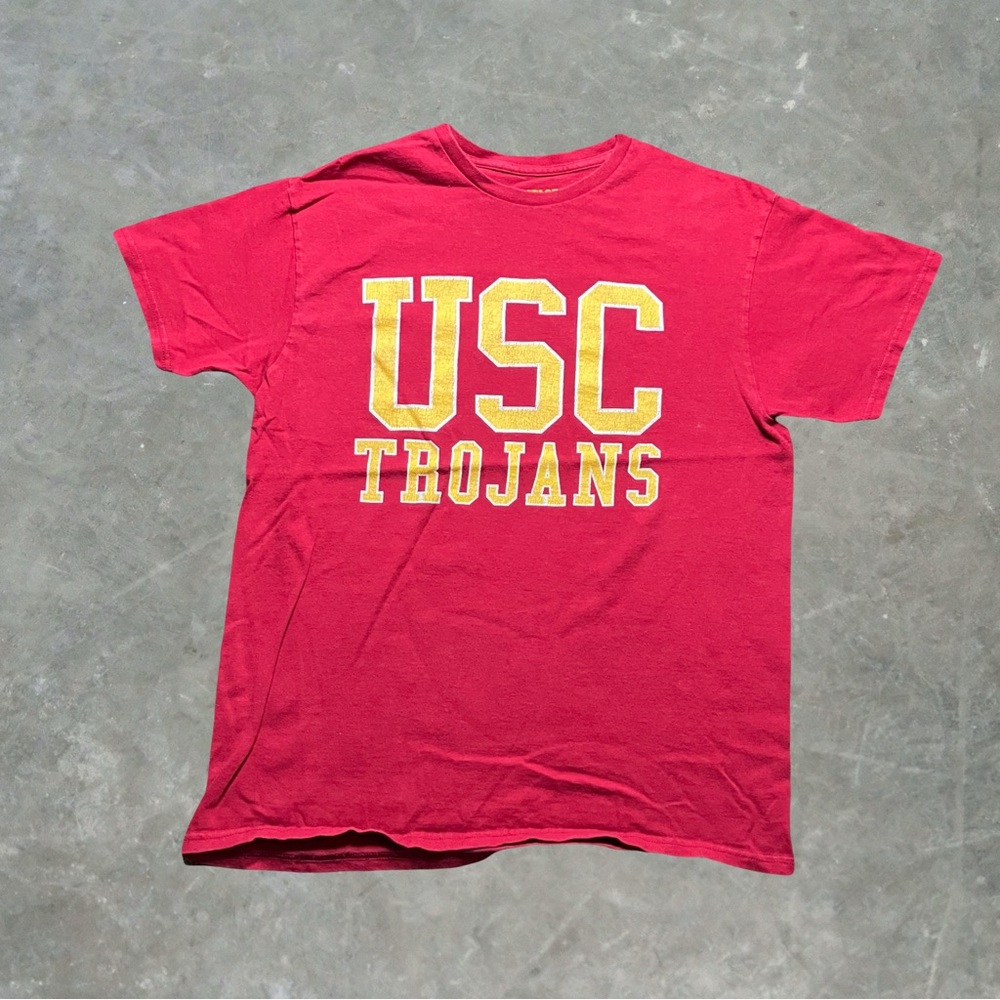 ☀️ USC Trojans College Football Graphic Tee Mens Size Medium Red/Yellow